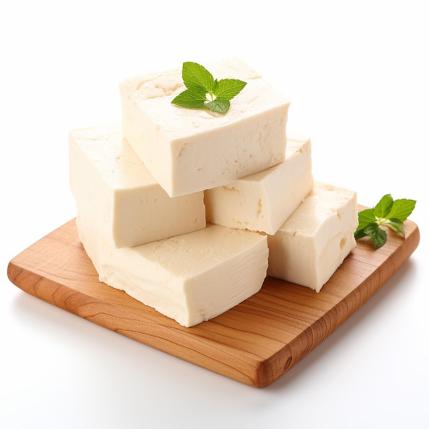 Tofu com fundo branco de alta qualidade ultra hd