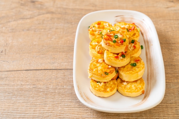 tofu de ovo frito com alho