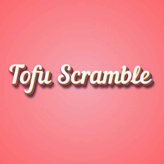 Foto tofu scramble efeito de texto foto imagem legal