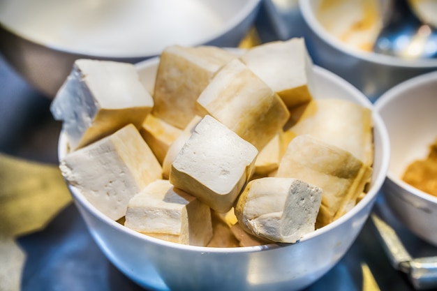 Tofu de soja crudo orgánico