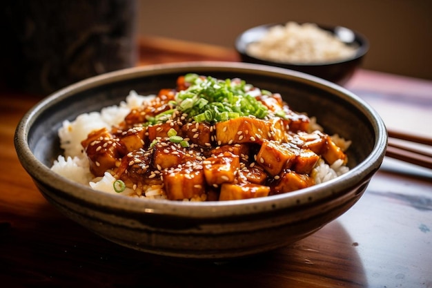 Tofu Teriyaki Donburi Sensation