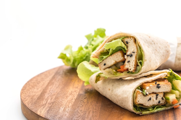 tofu wrap rolo de salada