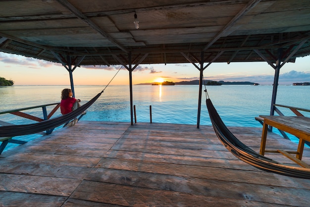 Togean Islands Sunrise, Togian Islands Reiseziel, Sulawesi, Indonesien.