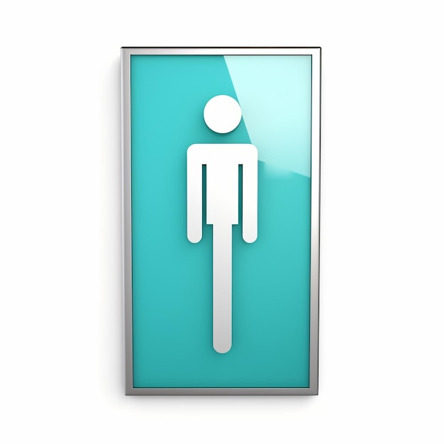 Toilettenraumschild mit einem menschlichen Symbol