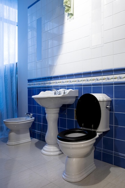 Toilettenschüssel und Waschbecken