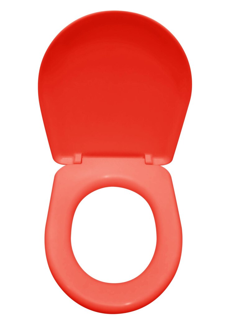 Foto toilettensitz isoliert rot