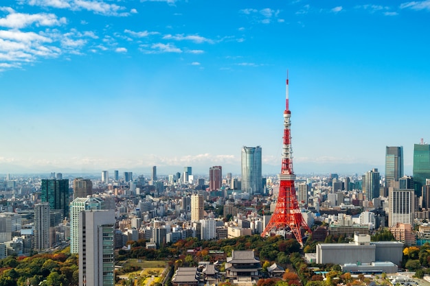 Tokyo Tower, Japan - Skyline und Stadtbild von Tokio