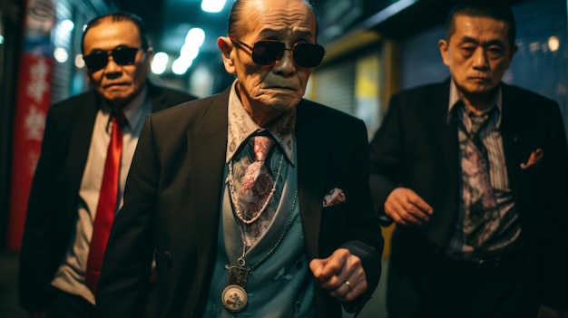 Tokyo Vice Cinematic Japanische Mafia-Kriminelle in Japan und Tokyo Gangsters-Verbrechersyndikate