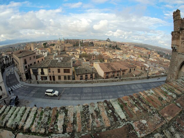 Toledo Vista aérea da cidade velha medieval (Património Mundial da Unesco) Espanha