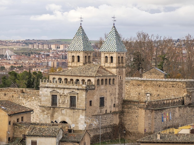 Toledo Vista aérea da cidade velha medieval (Património Mundial da Unesco) Espanha