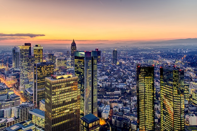 Toma aérea de Frankfurt.