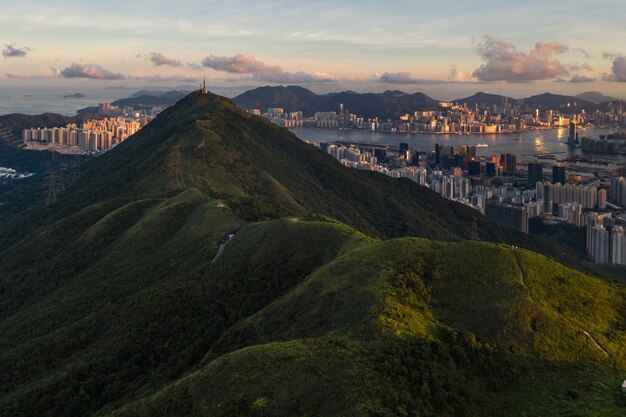 Toma aérea de Hong Kong