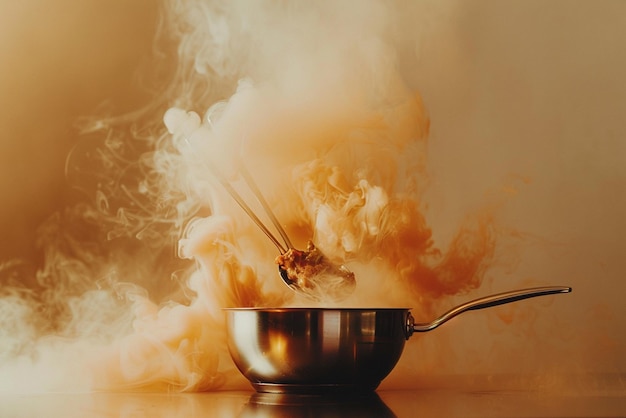 Foto una toma épica de cocina del chef