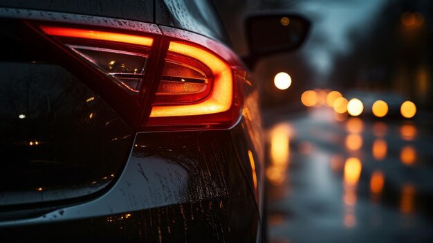 toma fotográfica de automóviles luz de señal de alta resolución noche al aire libre.