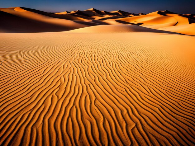 toma de los patrones en las arenas del desierto