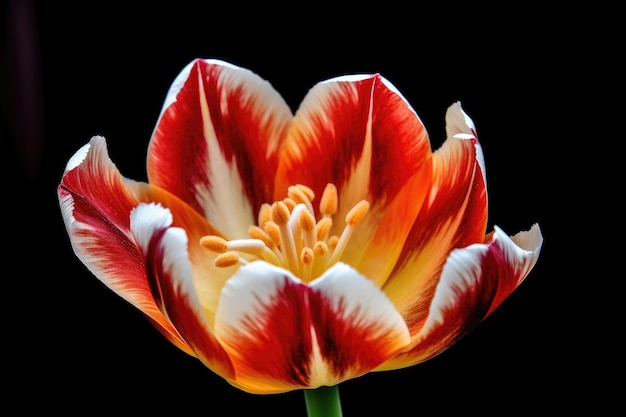 Toma de un tulipán en flor creado con ai generativo