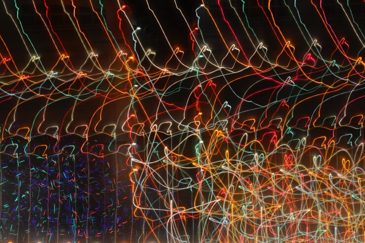 Foto tomada completa de la pintura de luz