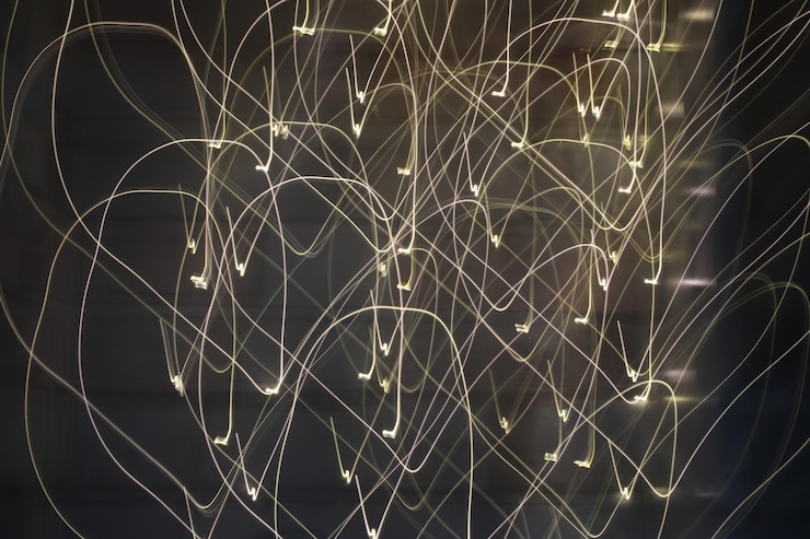 Foto tomada completa de la pintura de luz