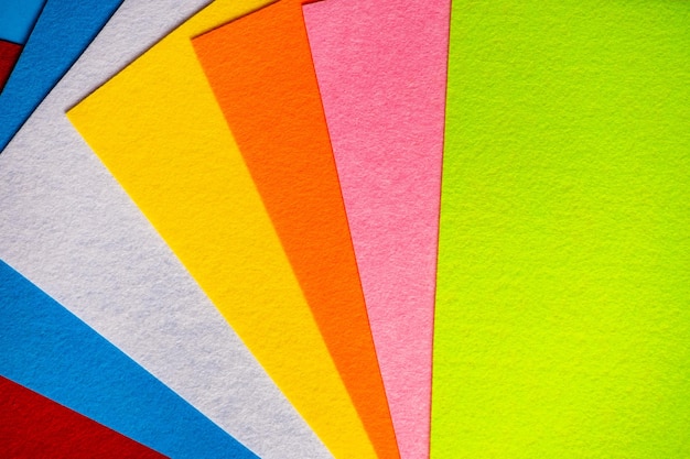 Foto tomada de cuadro completo de papel multicolor