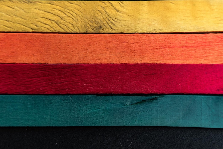 Foto tomada de cuadro completo de la pared multicolor