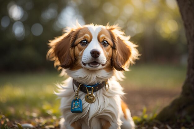 Tomada de enfoque selectivo de un adorable perro kooikerhondje