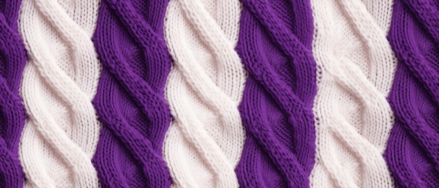Foto tomada macro de una textura de suéter a rayas de punto