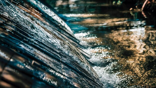 Tomada de primer plano de alto ángulo de agua que se vierte en el drenaje de agua