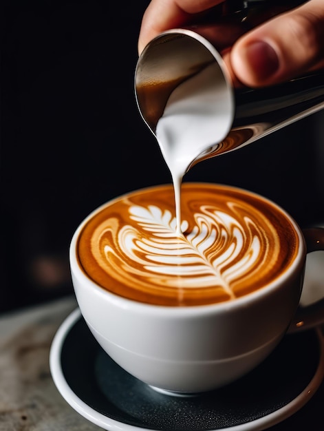 Tomando um gole do seu café favorito enquanto desfruta de um tempo tranquilo