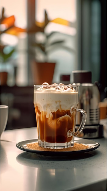 Tomando um gole do seu café favorito enquanto desfruta de um tempo tranquilo