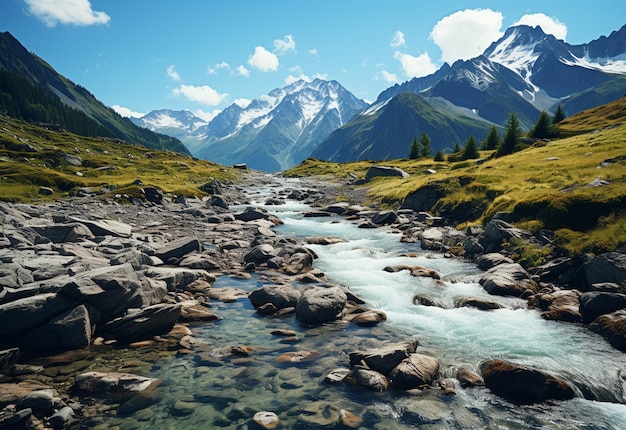 tomas de montaña tomadas desde drones imagen realista diseño ultra hd alto muy detallado