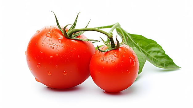 Foto tomate aislado sobre un fondo blanco