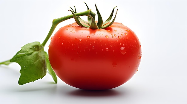 Foto tomate aislado sobre un fondo blanco