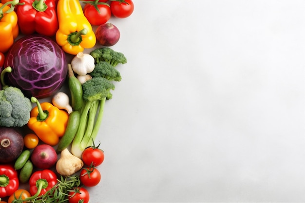 Foto tomate alimento saludable fresco vegetariano fondo aislado fruta verdura verde blanco ia generativa