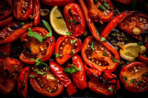 Tomate asado en el horno