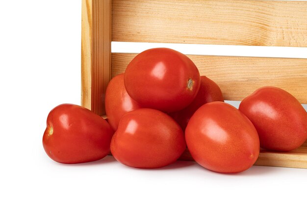 Tomate auf weißem Hintergrund