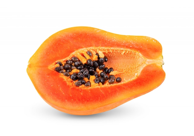 Tomate auf weißer Wand.