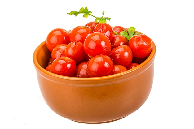 Tomate cereja marinado