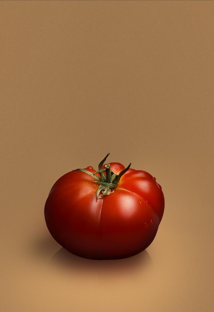 tomate com fundo colorido para publicidade