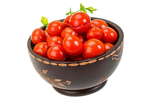 Tomate de cereja marinado