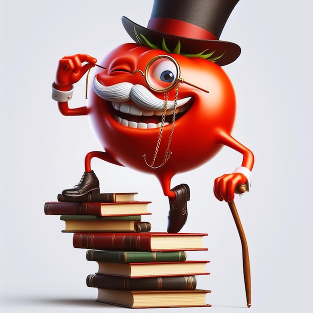 Tomate gracioso en los libros