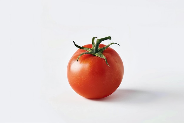 Tomate isolado em fundo branco com caminho de corte profundidade total de campo