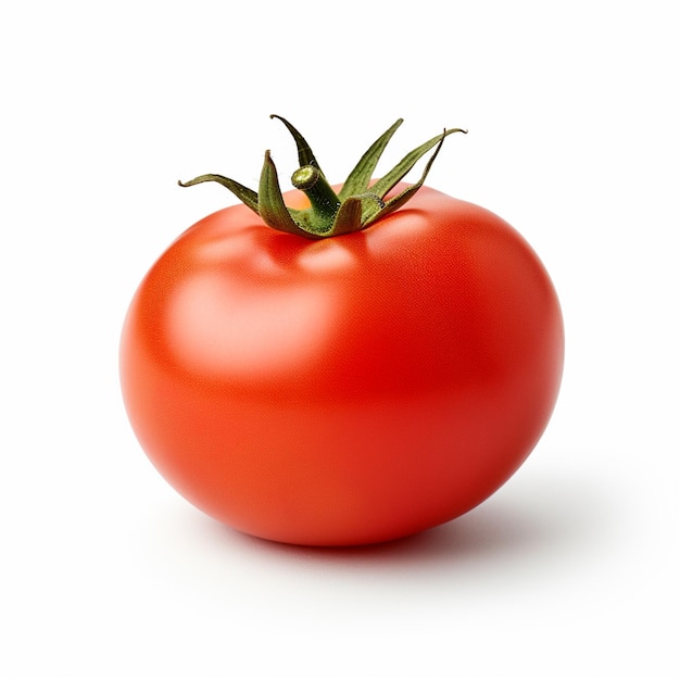 Tomate isolado no fundo branco Tomate em uma ilustração de estilo realista