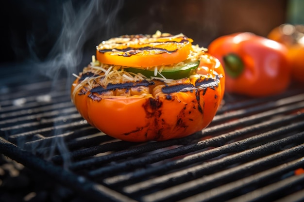 Tomate laranja grelhado generativo ai