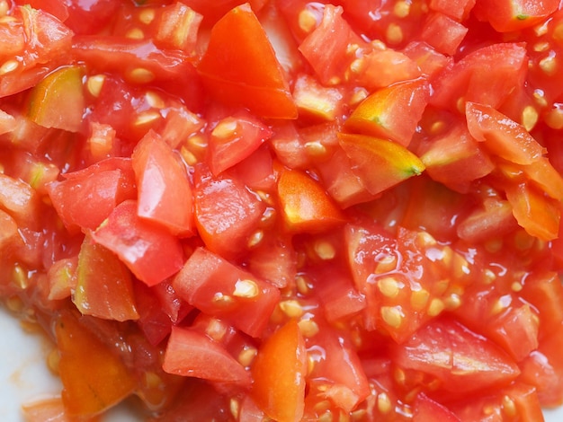 Tomate picado para pizza