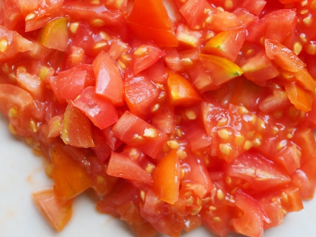 Tomate picado para pizza