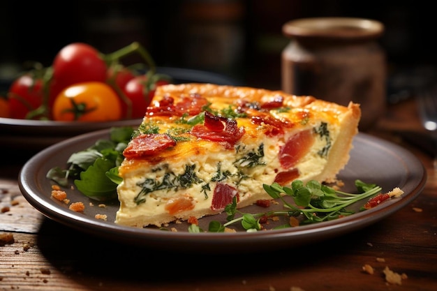 Tomate y quiche de asiago