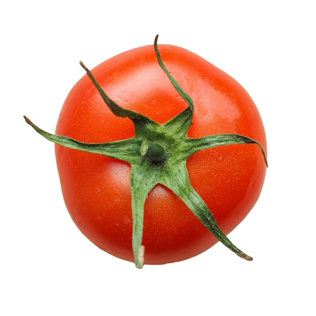 Tomate vermelho isolado sobre branco