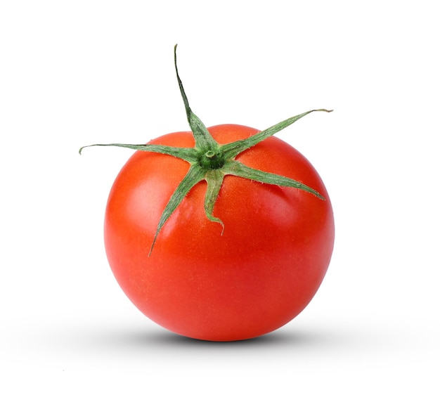 Tomaten auf dem weißen Hintergrund isoliert.