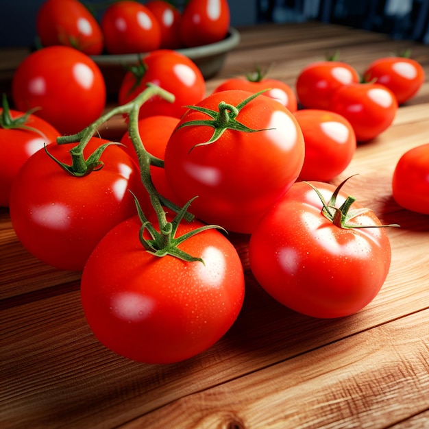 Tomaten auf der Holzfläche