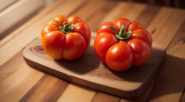Tomaten auf einem Holztisch
